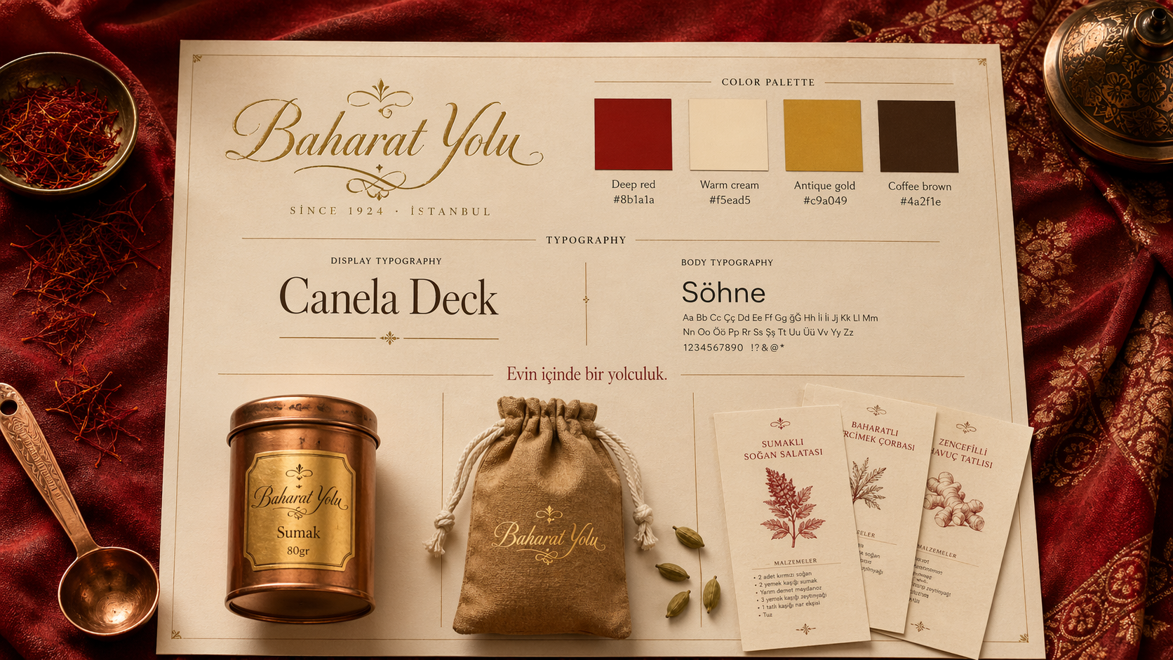Baharat Yolu · Baharat Markası kurumsal kimlik çalışması