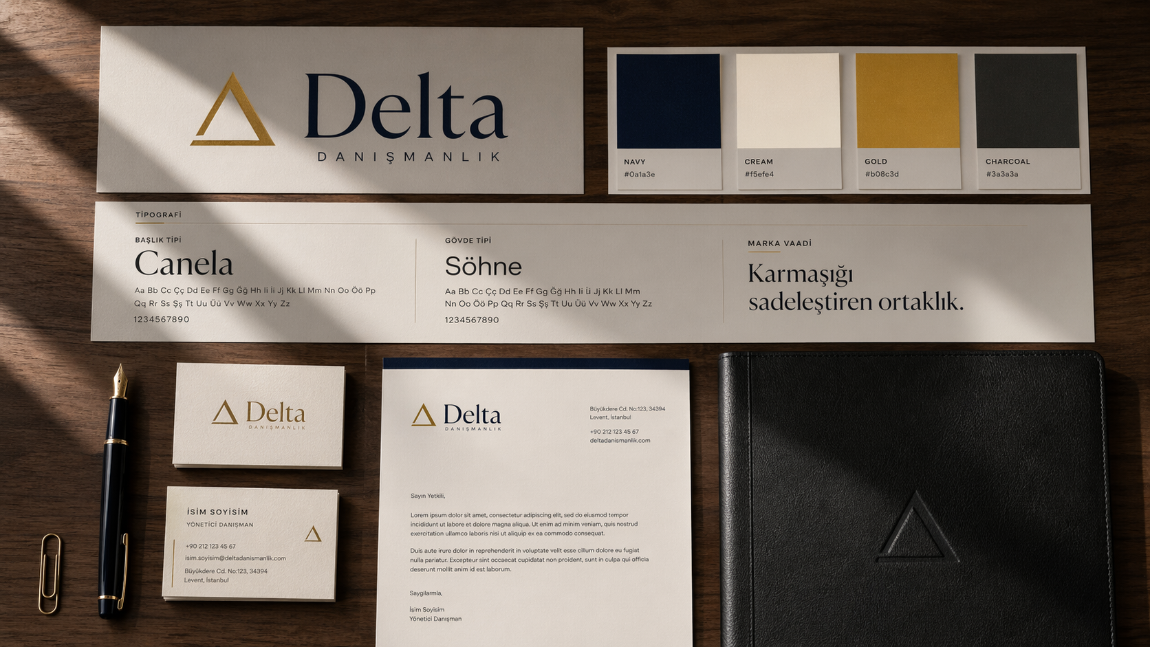 Delta Danışmanlık · Yönetim Danışmanlığı kurumsal kimlik çalışması