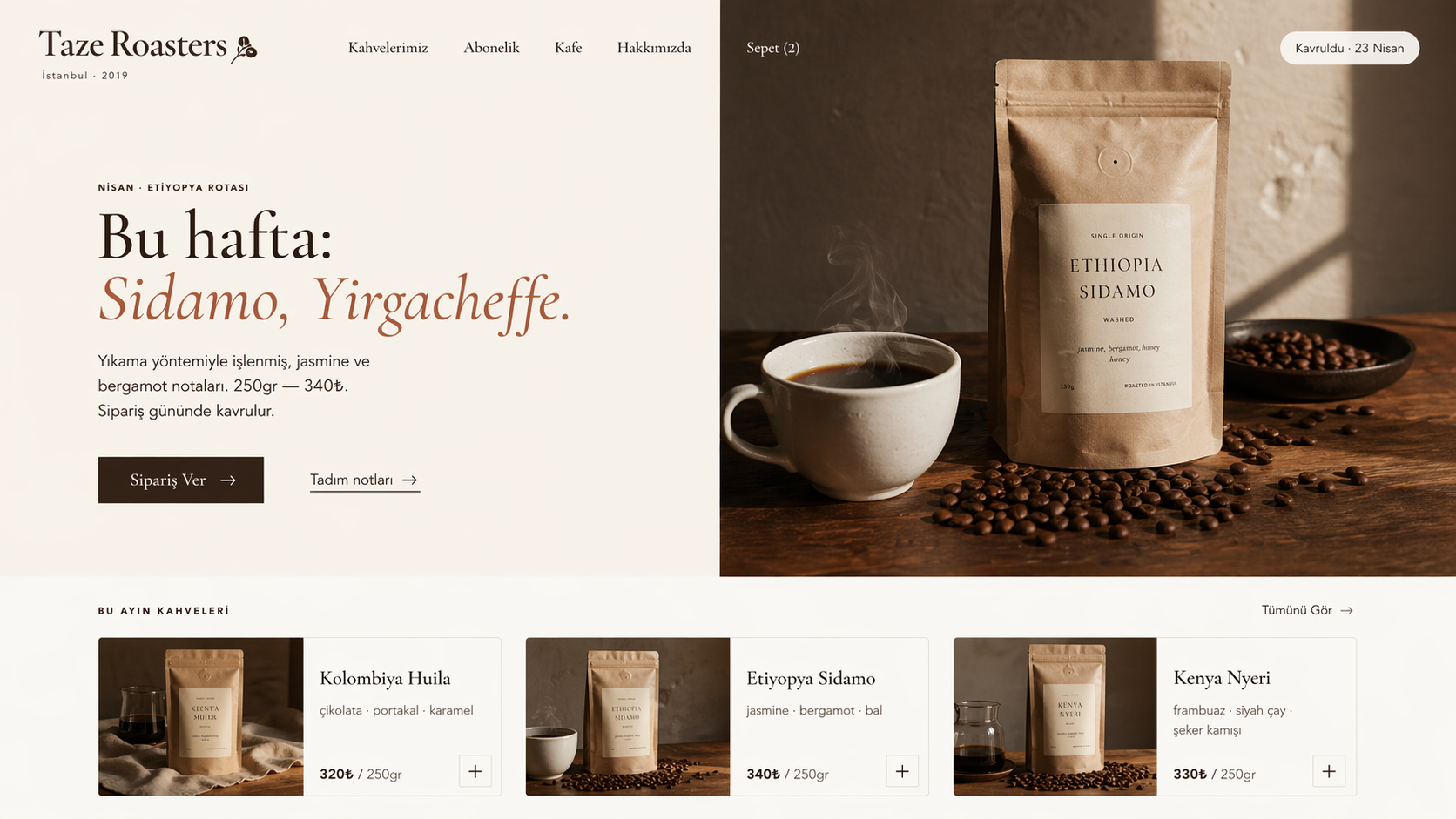 Taze Roasters ana görsel